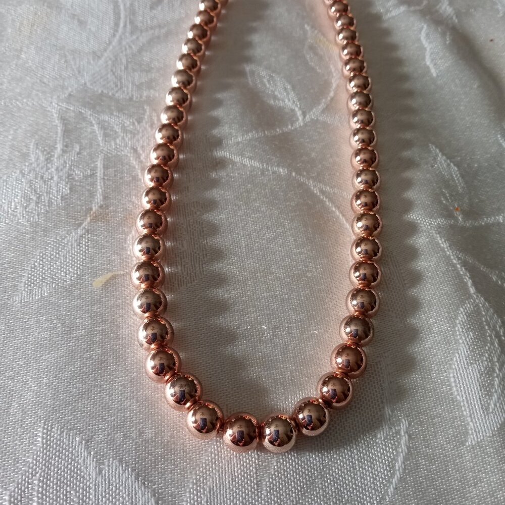 Brook's Brothers Rose gold pearl necklace